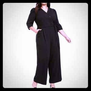 Calvin Klein Plus Size Surplice Jumpsuit